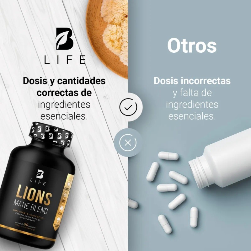 Hongo De Melena De León De 90 Cápsulas Lions Mane
