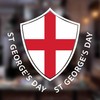 St Georges Day Decorations Window Sticker - St George Shield