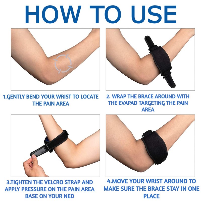 Nasmodo® Tennis elbow support strap for men and women gym