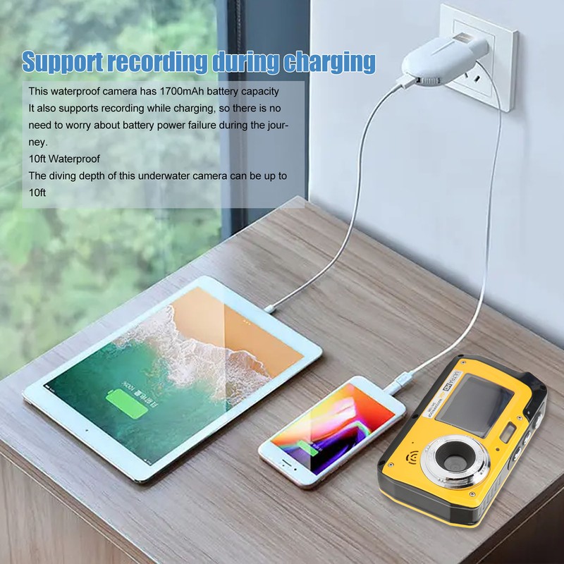 4K 56MP Dual Screen Digital Camera 18X Digital Zoom 10ft