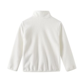 Spring&Gege Youth Solid Full-Zip Polar Fleece Jacket for Boys and Girls White Size 9-10 Years