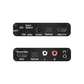 HDMI ARC Audio Extractor Optical/SPDIF HDMI ARC to Optical/SPDIF ARC L/R 3.5mm Jack Stereo DAC Converter Digital to Analog Adapter