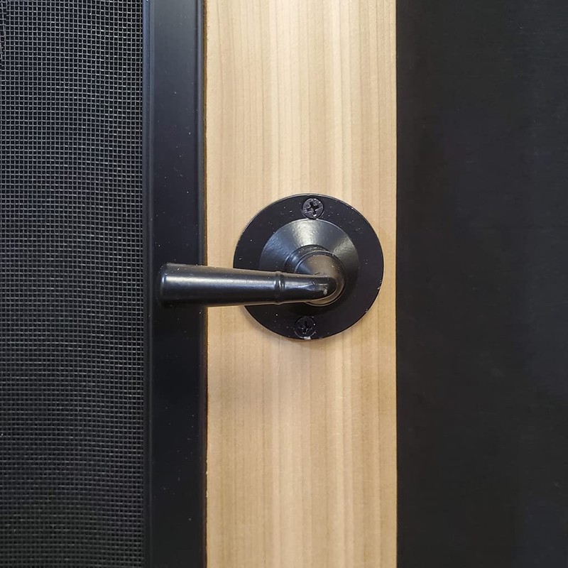 Kimberly Bay Screen Door Hardware Kit with Self-Closing Hinges, Black