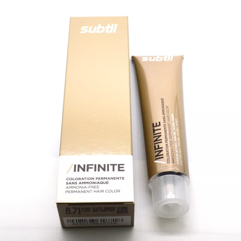 Subtil Infinite Coloration Permanente 8.71 (Light Ash Chestnut Blonde)
