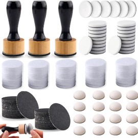 129PCS Mini Ink Blending Tool Set ,Include 3PCS Mini Ink Blending Tools and 86PCS Replacement Foam Pads Drawing Distressing Blending,40PCS Medium-Grit Sandpaper Sanding Disks for sanding & distressing