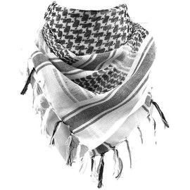 Free Soldier Triangular Unisex Shemagh Neck / Head Scarf, 100% Cotton, Tactical / Arabic / Desert Scarves, 110 x 110 cm, white, 110*110cm
