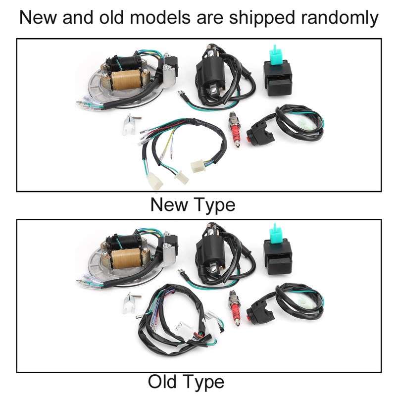 Acouto Ignition Coil Stator CDI Wiring Harness Spark Plug Kit