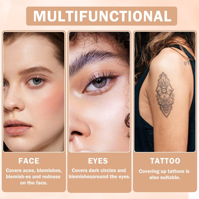AOAZXBB Under Eye Concealer Full Coverage Colour Corrector for Dark