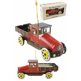 Tin Toy Treasures Red Truck Christmas Ornament