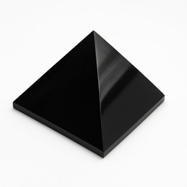Pandiui23 4CM Natural Obsidian Pyramid C Pyramid Polished Crystals with Energy Properties, Stone Pyramid (Obsidian, 4CM)