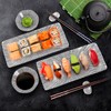 Pumtus 8 Pcs Sushi Plate Set, Ceramic Sushi Serving Set