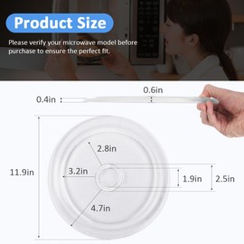JIYIZO 12" Microwave Turntable Plate, Glass Tray Replacement