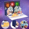Hxezoc 3D Music Christmas Cards with Light, Wish You A