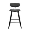 Armen Living Fox Multi Color Option Faux Leather Kitchen Barstool