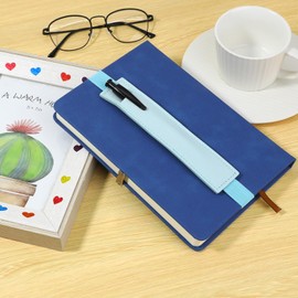6 Pcs Adjustable Pen Holder Elastic Band Pencil Pouch Colorful PU Leather Pen Sleeve Journal Pencil Holder for Planners Notebook Binders and Books