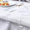Clear Tablecloth Clips – 4-Pack Non-Slip Table Cover Holders –