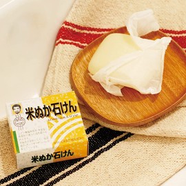 Yonekichi Rice Bran Soap, 2.8 oz (80 g), Rice Bran Stone, Moisturizing Ingredient, Gamma Orizanol