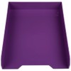 JAM PAPER Stackable Paper Trays - Purple - Desktop Document,