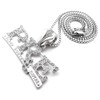 GWOOD PRE Pendant with Crystal Rhinestones on 24 Inch Necklace