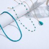 NEWITIN 3 Pieces Turquoise Necklace for Women 14K Gold Plated
