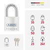 ABUS Titalium Padlock 80TI/50 - Cellar Lock with Lightweight, Solid