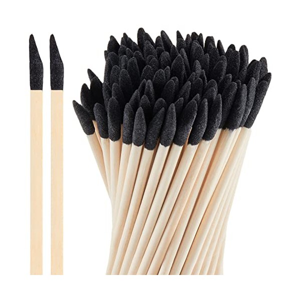 100 Pack Sanding Sticks Matchsticks Sanding Twigs Fine Detailing Sanding Sticks for Plastic Models Wood Hobby, 280 Grit, 5.4 x 0.2 Inch