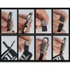 [LingLang] MTSAFLUCS Double Ring Keychain, Carabiner, Hook, Keychain, Men's, Metal
