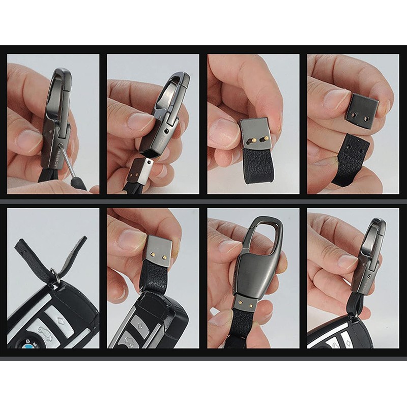 [LingLang] MTSAFLUCS Double Ring Keychain, Carabiner, Hook, Keychain, Men's, Metal