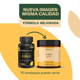 💪🔥 Testo Gold | Maca Negra + Zinc | 60 Cápsulas | VitalBotanics | Energía, Fuerza y Vitalidad Masculina 🌿