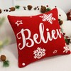 Embroidered christmas pillow covers，Christmas Pillow Covers 18x18 inch Christmas Decoration