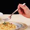 Rose gold Dinner Forks 6 Pieces, Kyraton Titanium Rose gold
