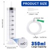 350 ml Syringe with Hose, Plastic Syringe with Cap, Large