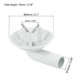 MECCANIXITY Air Conditioner Drain Hose Connector 25mm Tube Elbow Fitting Replacement Part Accessories for Mini-Split Window AC, Grey Pack of 3