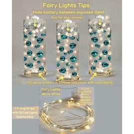 6 Led Fairy Lights Strings Garland-Warm White Glow-Fully Submersible-Not Including The Vase