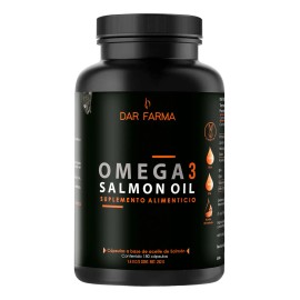 Omega 3-1400 mg por Porción - Aceite Puro de Salmón con Vitamina E, EPA y DHA - 180 Cápsulas para 6 Meses - Omega-3 - Fish Oil Salmon Oil - Darfarma