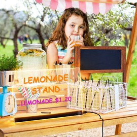 LED Drawing Board Children's Upgrade with On/Off Switch, Super Easy to Clean & Upgraded Stand - Transparent Acrylic Painting Board with 7 Neon Pens, 30 x 20 cm, Creative Gift for Children