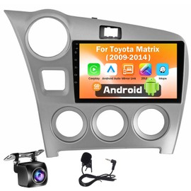【Upgrade Cooling】Fecimodiv [2+64G] Car Radio for Toyota Matrix 2009 2010 2011 2012 2013 2014 with Wireless CarPlay Android Auto, 9" Touch Screen for Matrix Stereo with WiFi GPS Bluetooth Backup Camera
