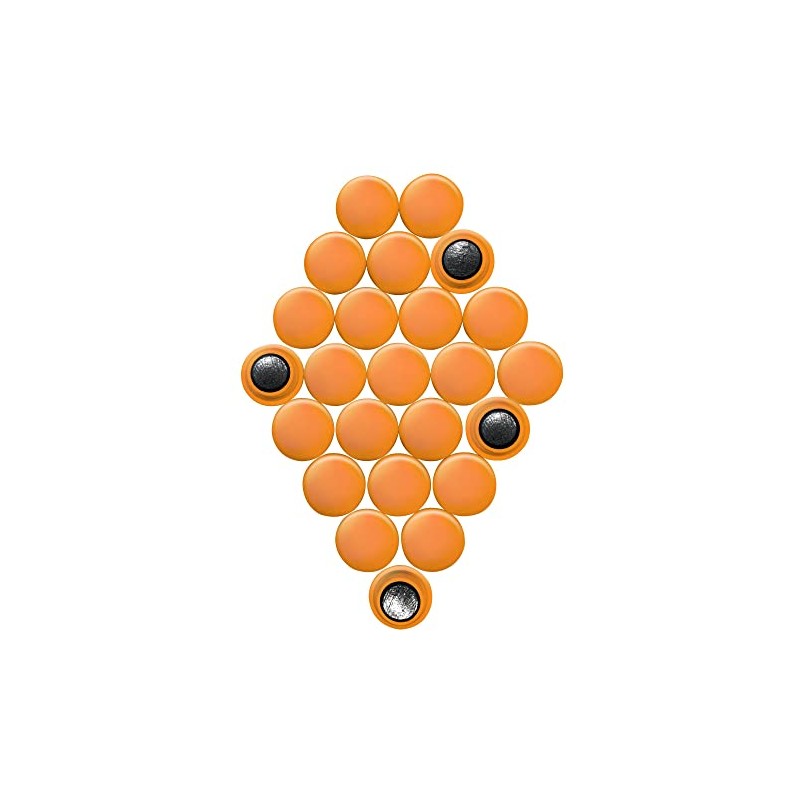 Small Orange Planning Office Magnets for Fridge, Whiteboard, Noticeboard, Filing