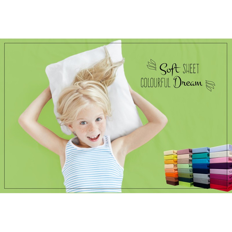 Fitted Sheet 100% Cotton Jersey - 80/200 - 80 x