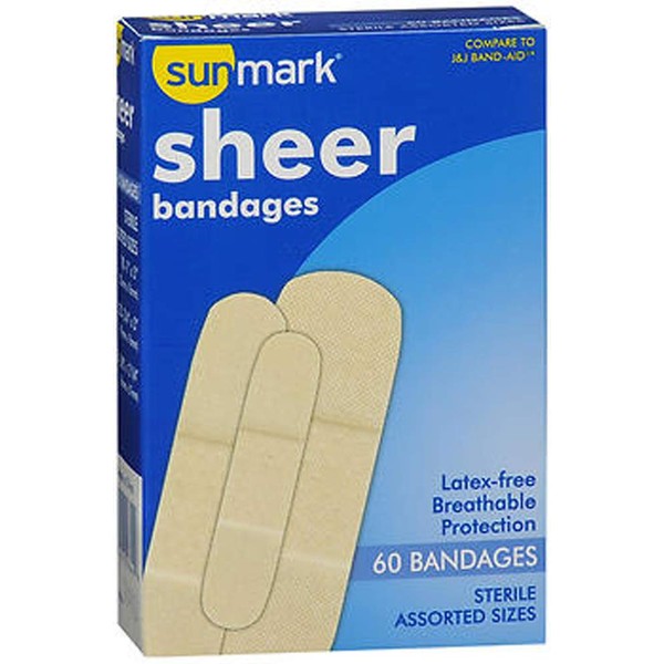 Sunmark Sunmark Sheer Bandages Assorted Sizes, Assorted Sizes 60 each