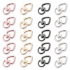 Amlope Pack of 20 Heart Key Chains Metal Swivel Clasps D-Rings 360 Key Rings Twist Clasps Bag Lobster Swivel Trigger Clips Carabiner Hooks for Jewellery Handbag DIY Accessories