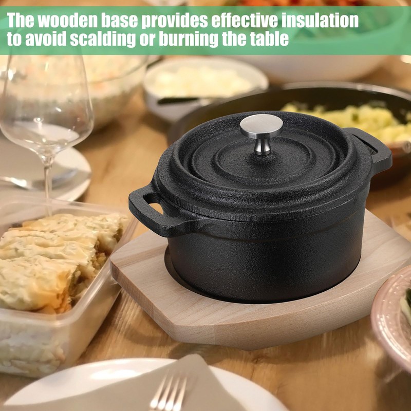Suttmin 2 Sets 8 oz Dutch Oven Pot with Lid