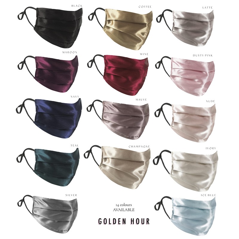 GOLDEN HOUR Silk Satin Face Mask | Sensitive Skin Face