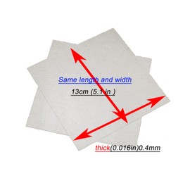 Meter Star 2Pcs Microwave Oven mica Sheet 5.1inches x 5.1inches Suitable for All Microwave ovens Parts,Thickness 0.4mm