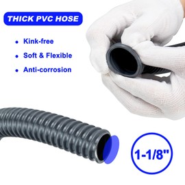 Saunke 1100gph Bilge Pump Installation Kit 12V with PVC Hose, Hose Clamps and Thru-Hull Fitting, 1-1/8 Inch