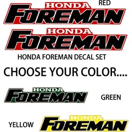 Yamaha Honda Foreman Decal graphic sticker OEM kit plastic set forman ATV Quad - Honda Foreman Red