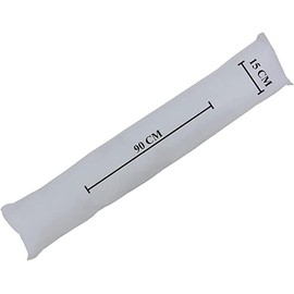 Brit Cotton Door Draught Excluder Filled With Hollow fiber Door or Window Draft with Plain Cover Guard, Energy Saver (Silver, Pack of 2)