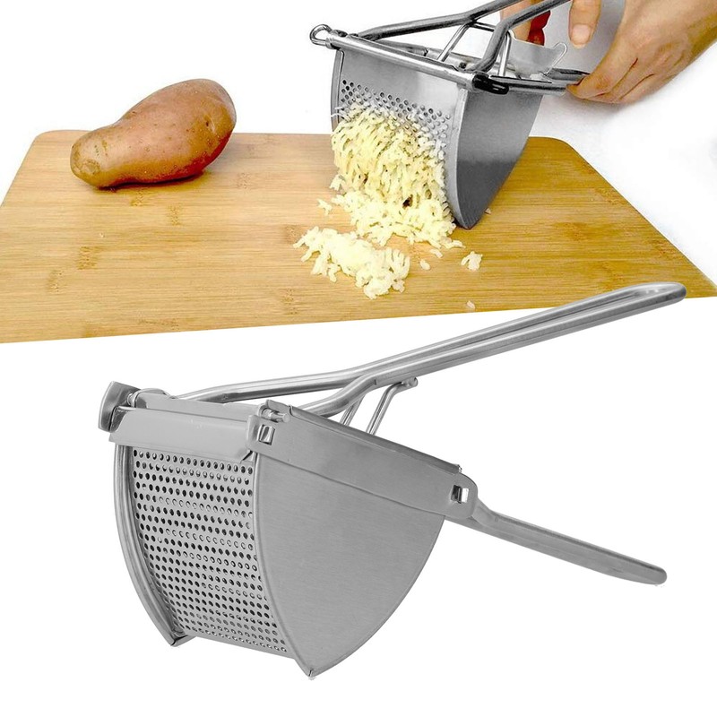 Stainless Steel Manual Potato Presser Ricer Crusher Fruit Lemon Squeezer