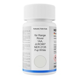 MG PRIME Autolack Lackstift Set für Range Rover 1AA / JLRC867 NER 2135 Fuji White Basislack Klarlack je 50ml