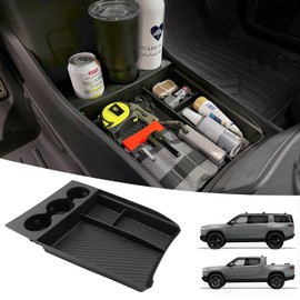 Wuchurth Lower Center Console Organizer Compatible with Rivian R1T R1S 2024 2023 2022, Floor Console Storage Tray Insert with Cup Holder Interior Accessories